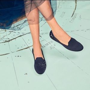 Rothy's Midnight Black Loafers with Sparkle